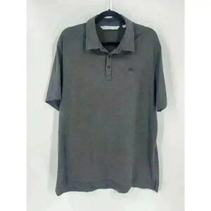 Travis Mathew Polo Shirt Sleeve Gray Men's Size XL Pima Cotton Preppy Golf Logo